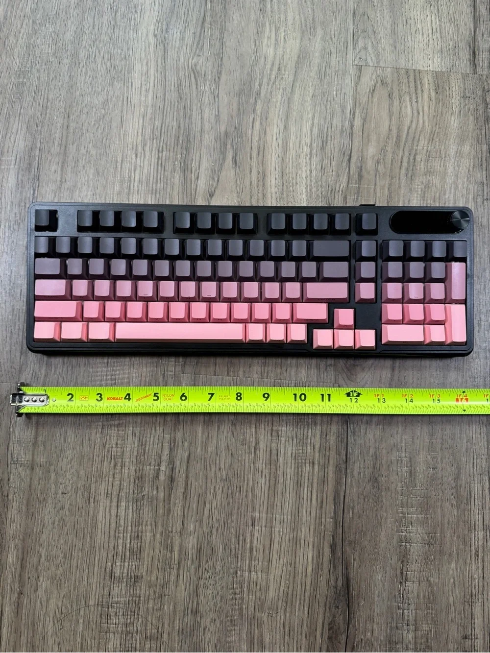 BlueFinger Wireless Gaming Keyboard 98 Key RGB Tri-Mode w/ Knob & Screen